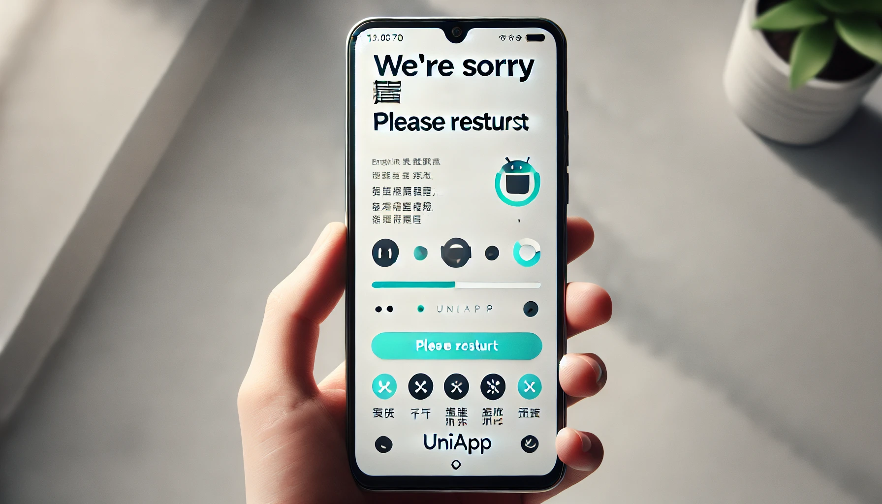 uniapp 安卓 we're sorry restart